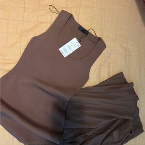 Zara Brown Maxi Dress New